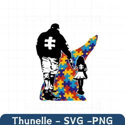 you'll never walk alone svg, puzzle piece svg, autism support svg, 2nd april svg, autism awareness svg, proud autism svg