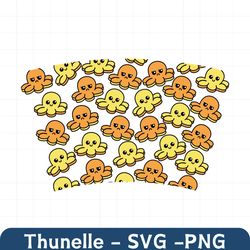 mood octopus 24oz cold cup no hole svg png dxf no gap reversible emotions octopus full wrap cutting file 24oz venti cup