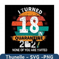 i turned 18 in quarantine 2021 none of you are invited svg, birthday svg, 18th birthday svg, quarantine svg, quarantine