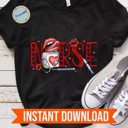 valentines day love nurse lips png file