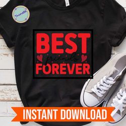 best friends forever svg png file