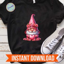 gnomes valentines sublimation clipart