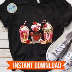 coffee valentine's day png bundle