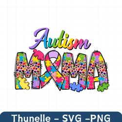 Autism Mama Awareness Puzzle Pieces PNG