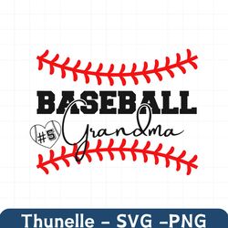 Cute Baseball Grandma Game Day SVG
