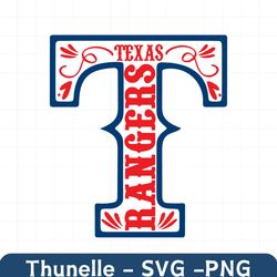 Retro Texas Rangers Baseball T Logo SVG