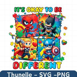 Superhero Autism Its Okay To Be Different PNG