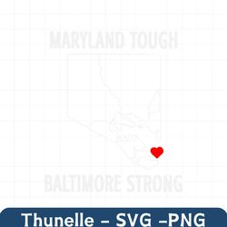 Retro Maryland Tough Baltimore Strong SVG