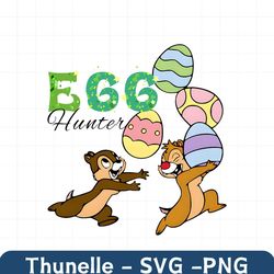 Egg Junter Happy Easter Day Chip and Dale PNG
