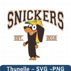 Funny Snicker Est 2018 Bluey Character SVG
