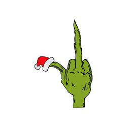 Funny Grinch Middle Finger Christmas Hat SVG Cricut Files