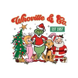 Retro Merry Grinchmas Whoville And Co Est 1957 SVG File