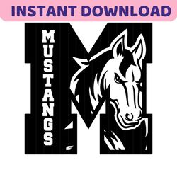 Mustangs Team Logo svg,Mascot Inside Letter,Mustang Team Logo tshirt design,Team Logo mom shirt,cricut cut files
