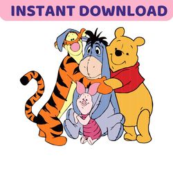 winnie the pooh svg, eeyore svg, winnie the pooh png clipart, eeyore png, tigger svg, make a winnie the pooh shirt or tu