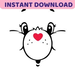 care bears face svg clip art files, care bears head, disneyland ears, digital, download, tshirt, cut file, svg, iron on