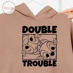 Double Trouble Svg Chip and Dale SVG Chip 'N Dale Rescue Rangers Disneyland Ears Svg clipart SVG Cut file Cricut Silhoue