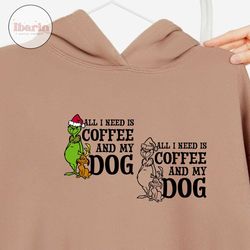 grinch and max coffee and my dog christmas | layered svg clipart images digital download sublimation cricut cut file pn