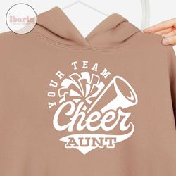 cheer aunt svg, png dxf eps, cheerleader aunt shirt, megaphone svg, pom pom, cricut cut files, silhouette, sublimation,
