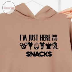 i'm just here for the snacks svg