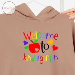 welcome to kindergarten, kindergarten teacher shirt svg, kindergarten door sign svg png,kindergarten classroom sign png