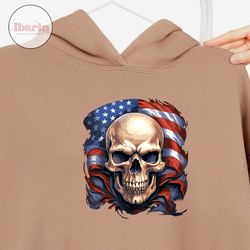 American Flag Skull Svg Png Eps, Commercial use Clipart Vector Graphics for Wall Art, Sublimation, Print on Demand, 4th