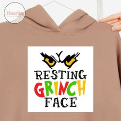 resting grinch face svg, christmas svg, xmas svg, merry christmas, christmas gift, grinch svg, the grinch svg, grinchmas