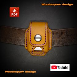 Leather pattern Zippo belt case / EDC39