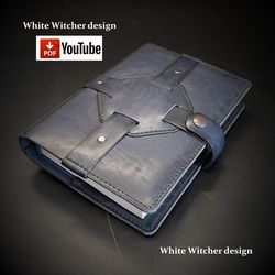 Leather pattern - book cover 4 sizes - designed Woolenpaw