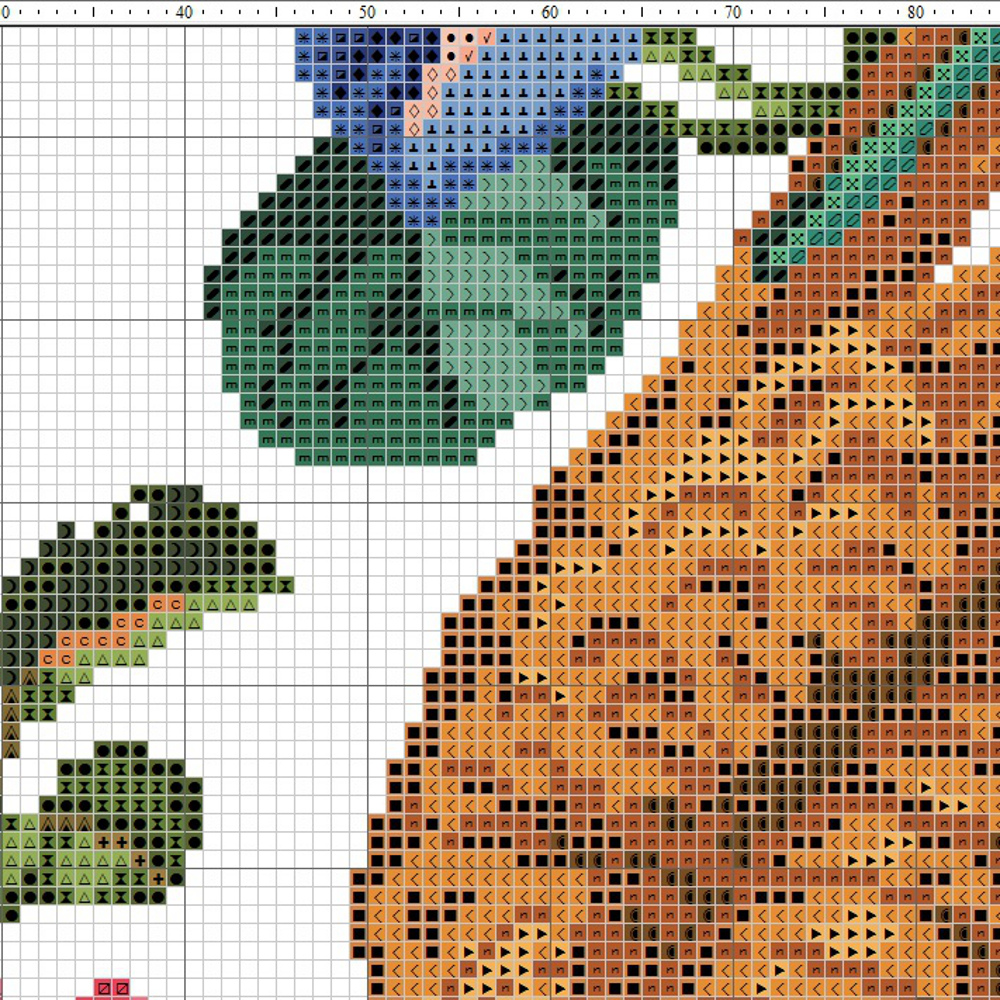 Vintage Bird In Flowers Cross Stitch Pattern Retro Sampler Primitive Parrot Flower Cross Stitch Chart 1