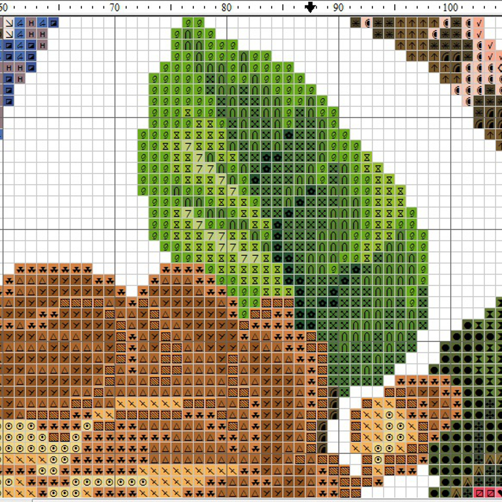 Blue Pheasant In Flowers Cross Stitch Pattern Antique Bird Cross Stitch Chart 2