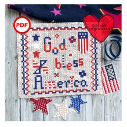 god bless america cross stitch pdf patriotic liberty freedom cross stitch pattern