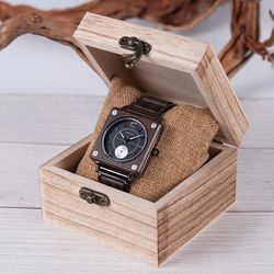 Luxury Wood Watches Men Quartz Wristwatch Timepiece New Design Best relogio masculino In Gift Box L-R14