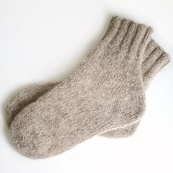 Hand-Knit Therapeutic Wool Socks for Men - Customized, Warm, Cozy, and Made from Natural Sheep's Wool Yarn. Order Today!