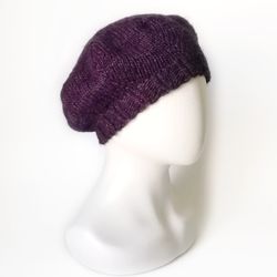 Luxurious Hand-Knit Merino Wool and Cashmere Women's Beret - Soft, Cozy, and Stylish - Shop Now for a Touch of Elegance!