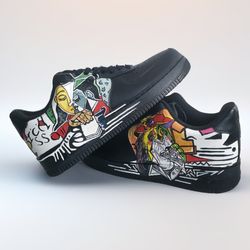 custom shoes white black luxury inspire sneakers handpainted casual shoe personalized gifts design Picasso wearable art