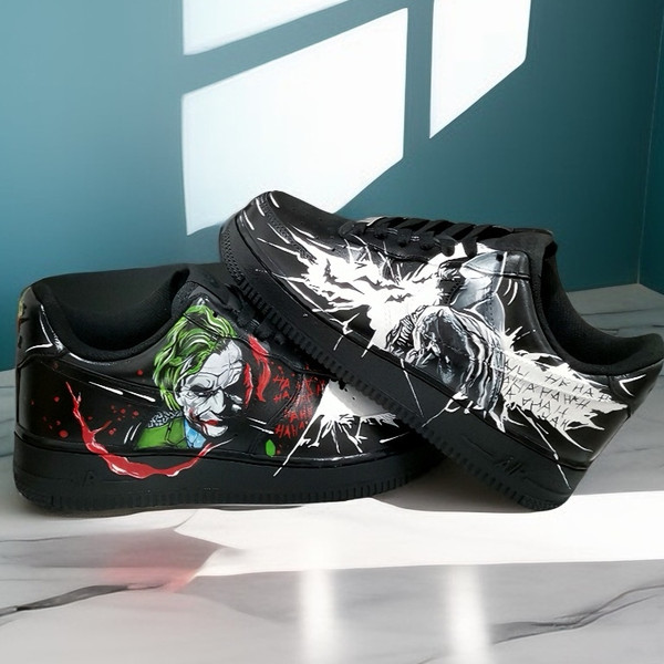 custom- sneakers- nike-air-force1- unisex-black- shoes- hand painted- joker- wearable- art 2.jpg