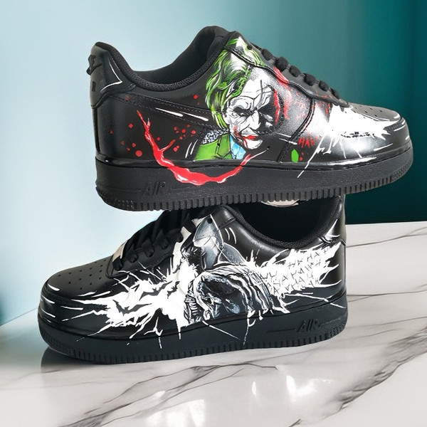 custom- sneakers- nike-air-force1- unisex-black- shoes- hand painted- joker- wearable- art 3.jpg