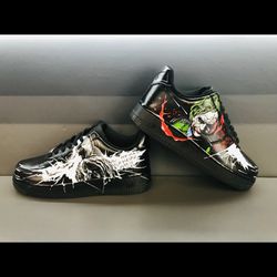 custom sneakers AF1 men white black fashion luxury inspire casual shoe handpainted personalized gifts Joker wearable art