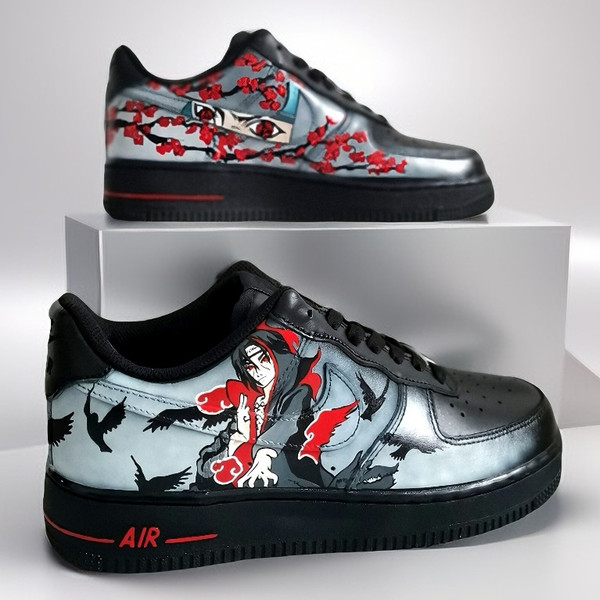 custom- sneakers- nike-air-force1- man-black- shoes- hand painted- anime- wearable- art .jpg