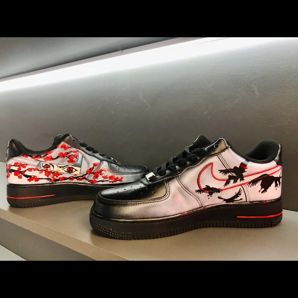 custom- sneakers- nike-air-force1- unisex-black- shoes- hand painted- anime- wearable- art 5.jpg