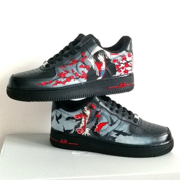 custom- sneakers- nike-air-force1- woman-black- shoes- hand painted- anime- wearable- art 8.jpg