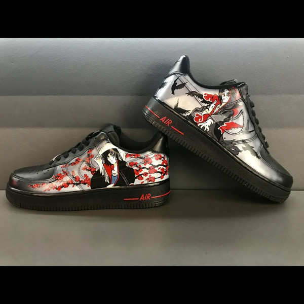 custom- sneakers- nike-air-force1- man-black- shoes- hand painted- anime- wearable- art  9.jpg