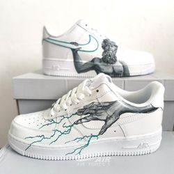 custom sneakers AF1 luxury white unisex shoes handpainted sneakers, Zews, sexy, gift, white, sneakerheads, wearable art