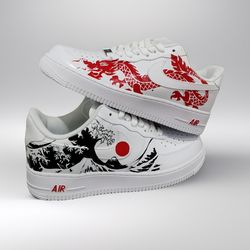custom sneakers men white black luxury inspire casual shoes AF1 handpainted personalized gift designer art one of a kind