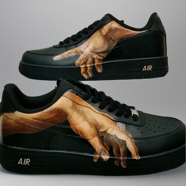 custom men shoes black buty nike air force sneakers Michelangelo art personalized gift casual shoe customization wearable art.jpg