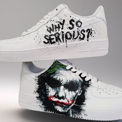 men custom buty shoes air force 1 white fashion sneakers handpainted Joker personalized gifts customization wearable art