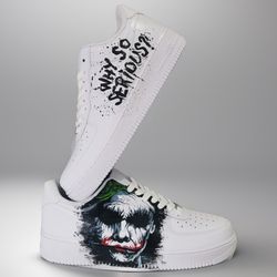 Joker custom shoes air force luxury unisex fashion sneakers sexy white black casual shoes personalized gift wearable art