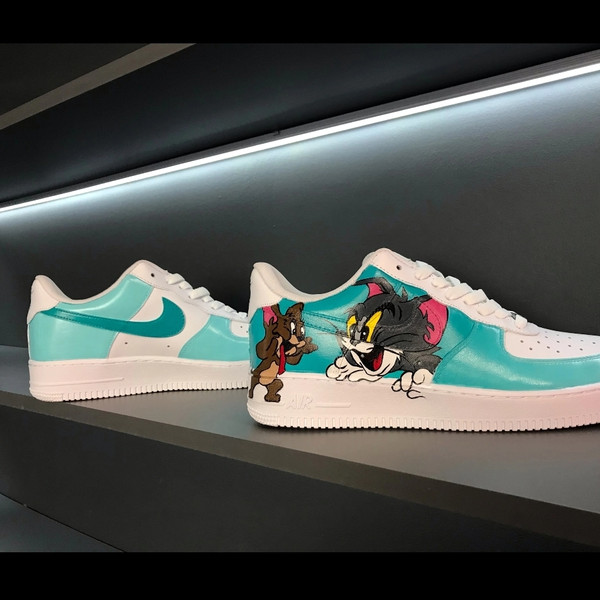 custom shoes unisex nike air force Tom and Jerry art luxury sexy white  buty fashion sneakers shoes personalized gift 7.jpg