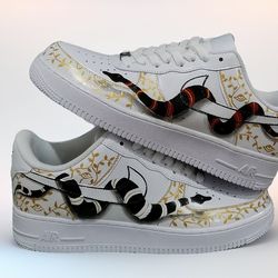 unisex custom inspire shoes snake art customization luxury buty fashion sneakers sexy gift white gold personalized gift