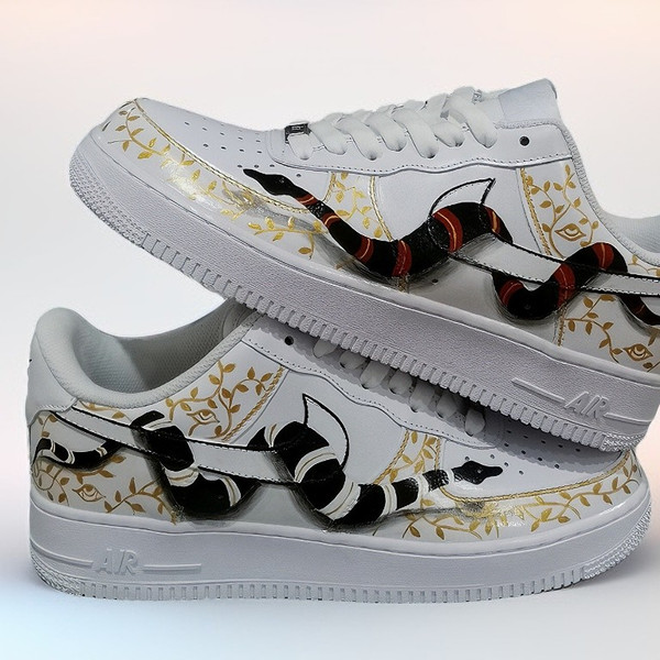 custom inspire shoes nike air force 1 snake unisex luxury white gold sneakers personalized gift  6.jpg